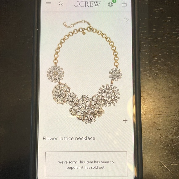 J Crew Flower Lattice Necklace with bag - Picture 7 of 7